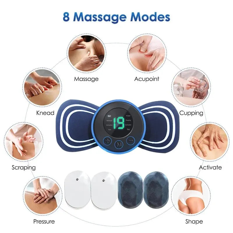 Portable Neck Massager for Back and Shoulder Massager (Pad and Remote included)