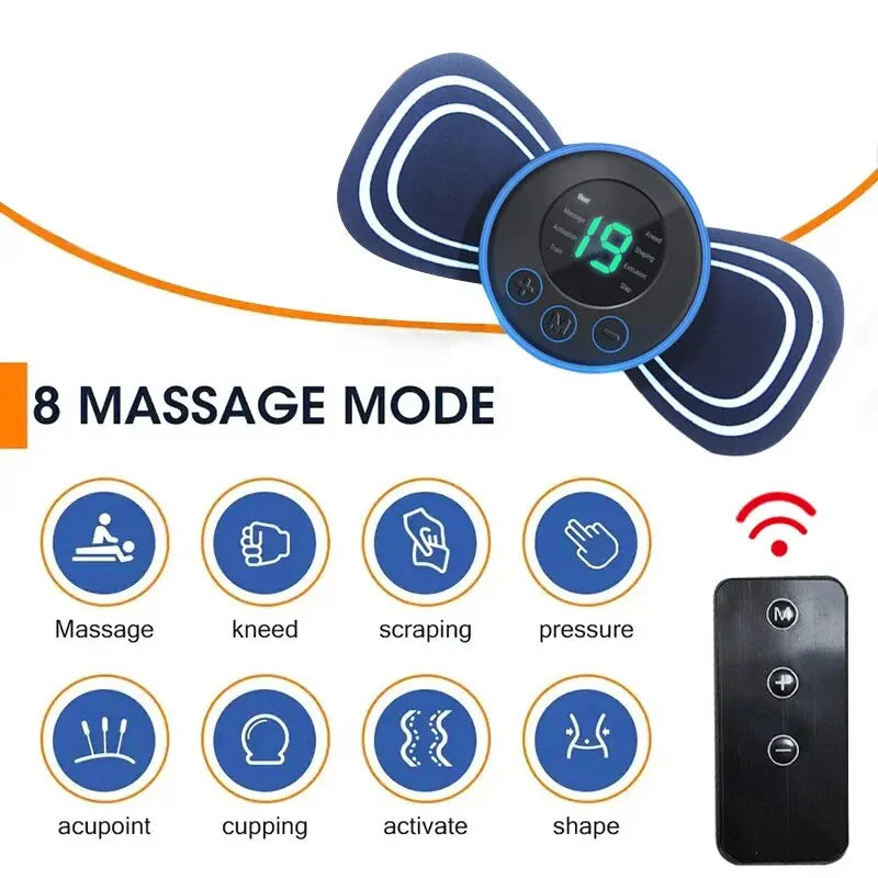 Portable Neck Massager for Back and Shoulder Massager (Pad and Remote included)